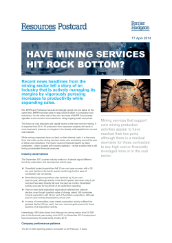 Have mining services hit rock bottom Mining pdf