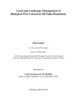 Local and Landscape Management Effects on Pests