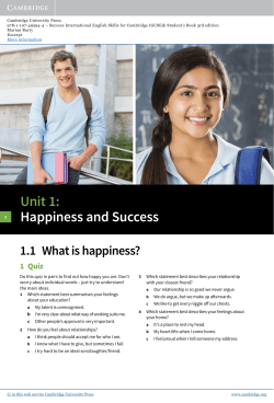 Unit 1: Happiness and Success - Assets