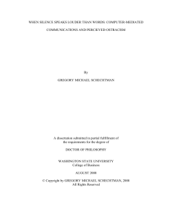 WHEN SILENCE SPEAKS LOUDER THAN WORDS: COMPUTER