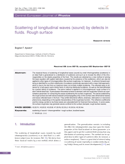 Scattering of longitudinal waves (sound) by defects in fluids. Rough