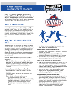 Heads Up Concussion - Coaches