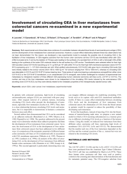 Involvement of circulating CEA in liver metastases