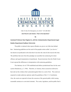 Just Deserts and Justice: That is the Question? The public is