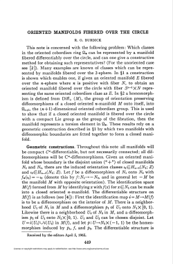 ORIENTED MANIFOLDS FIBERED OVER THE CIRCLE fold. U = i(Ui)