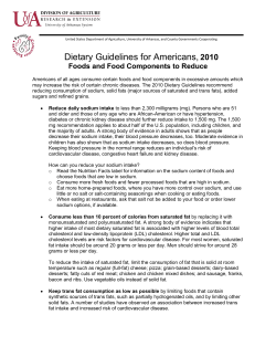 Dietary Guidelines for Americans, 2010
