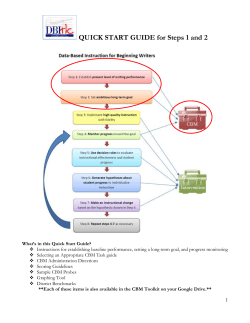 QUICK START GUIDE for Steps 1 and 2