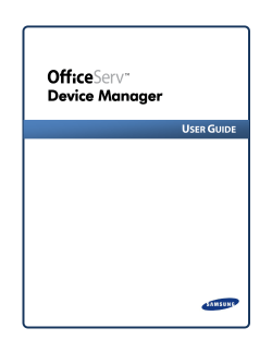 OfficeServ Device Manager User Guide
