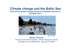 Climate change and the Baltic Sea