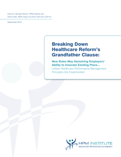 Breaking Down Health Reform`s Grandfather Clause