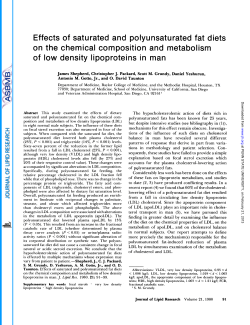 Effects of saturated and polyunsaturated fat diets