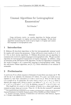 Unusual Algorithms for Lexicographical Enumeration*