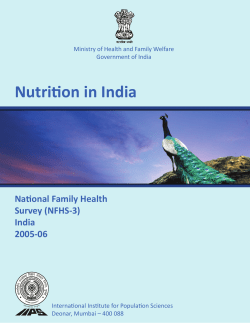 Nutrition in India - District Level Household Survey