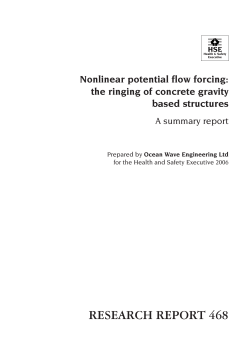RR468 Nonlinear potential flow forcing:the ringing of concrete