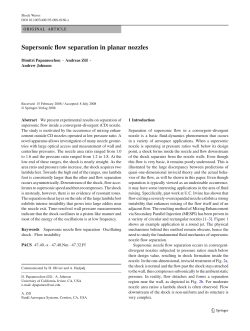 Supersonic flow separation in planar nozzles