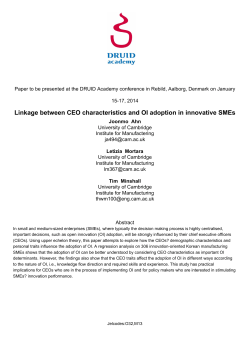 Linkage between CEO characteristics and OI adoption in