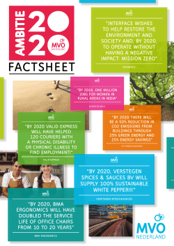 Ambition 2020 programme