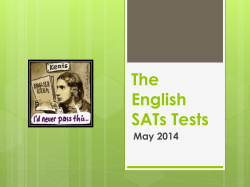 The English SATs Tests