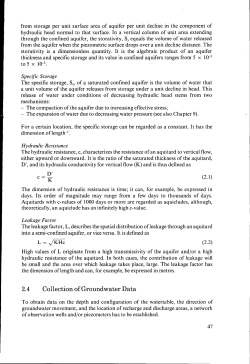 Collection of Groundwater Data