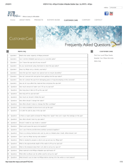 2/5/2015 MSPA FAQ--MSpa Portable Inflatable Bubble Spa | by