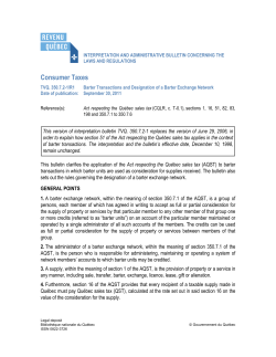 Consumer Taxes - Les Publications du Qu&eacute;bec