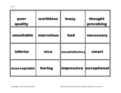 poor worthless quality lousy thought provoking