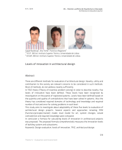 Levels of innovation in architectural design