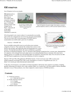 Oil reserves - Wikipedia, the free encyclopedia