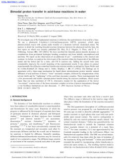 Bimodal proton transfer in acid