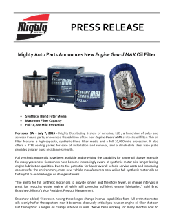 Mighty Auto Parts Announces New Engine Guard MAX Oil Filter