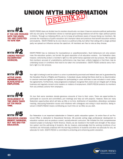 Union Myth Information Debunked