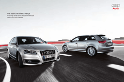 The new A3 and S3 range Pricing and Specification Guide