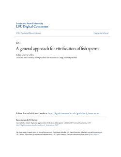 A general approach for vitrification of fish sperm