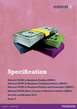 Specification - Edexcel