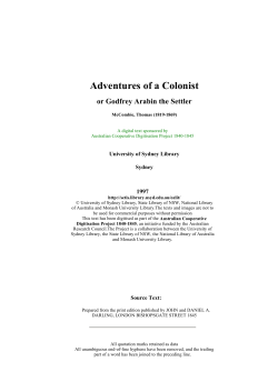 Adventures of a Colonist - Australian Digital Collections