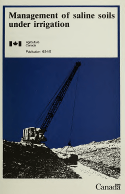 Management of saline soils under irrigation