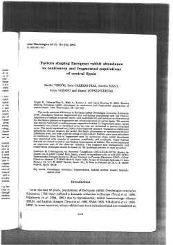 Factors shaping European rabbit abundance in continuous and