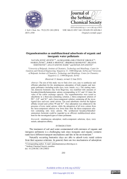 Organobentonites as multifunctional adsorbents of