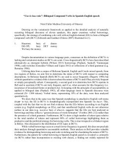 “Uno lo hace mix”: Bilingual Compound Verbs in Spanish
