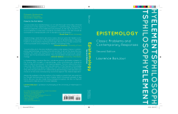 Epistemology: Classic Problems and Contemporary Responses
