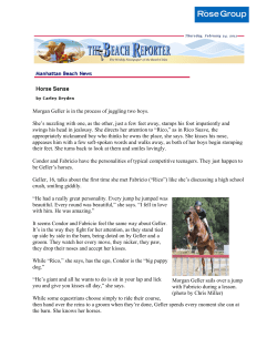 Morgan Geller is in the process of juggling two