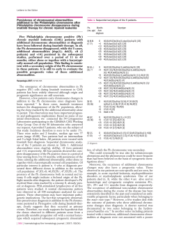 Persistence of chromosomal abnormalities