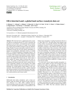 ERA-Interim/Land: a global land surface