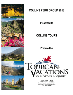 to View the 11-Day Highlights of Peru 2018 Tentative