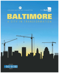 a city in transformation - The Greater Baltimore Committee