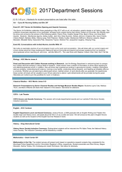 Department and Program Sessions