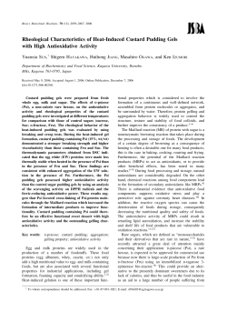 Rheological Characteristics of Heat