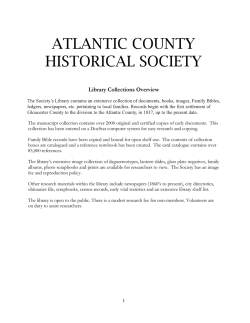 Click for a detailed listing of Atlantic County Historical Society