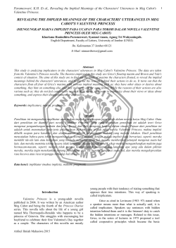 revealing the implied meanings of the characters` utterances in meg