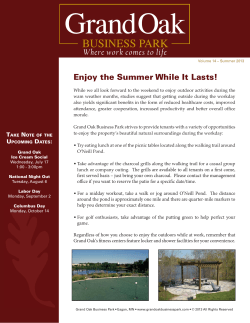 Grand Oak Newsletter - Summer 2013.indd
